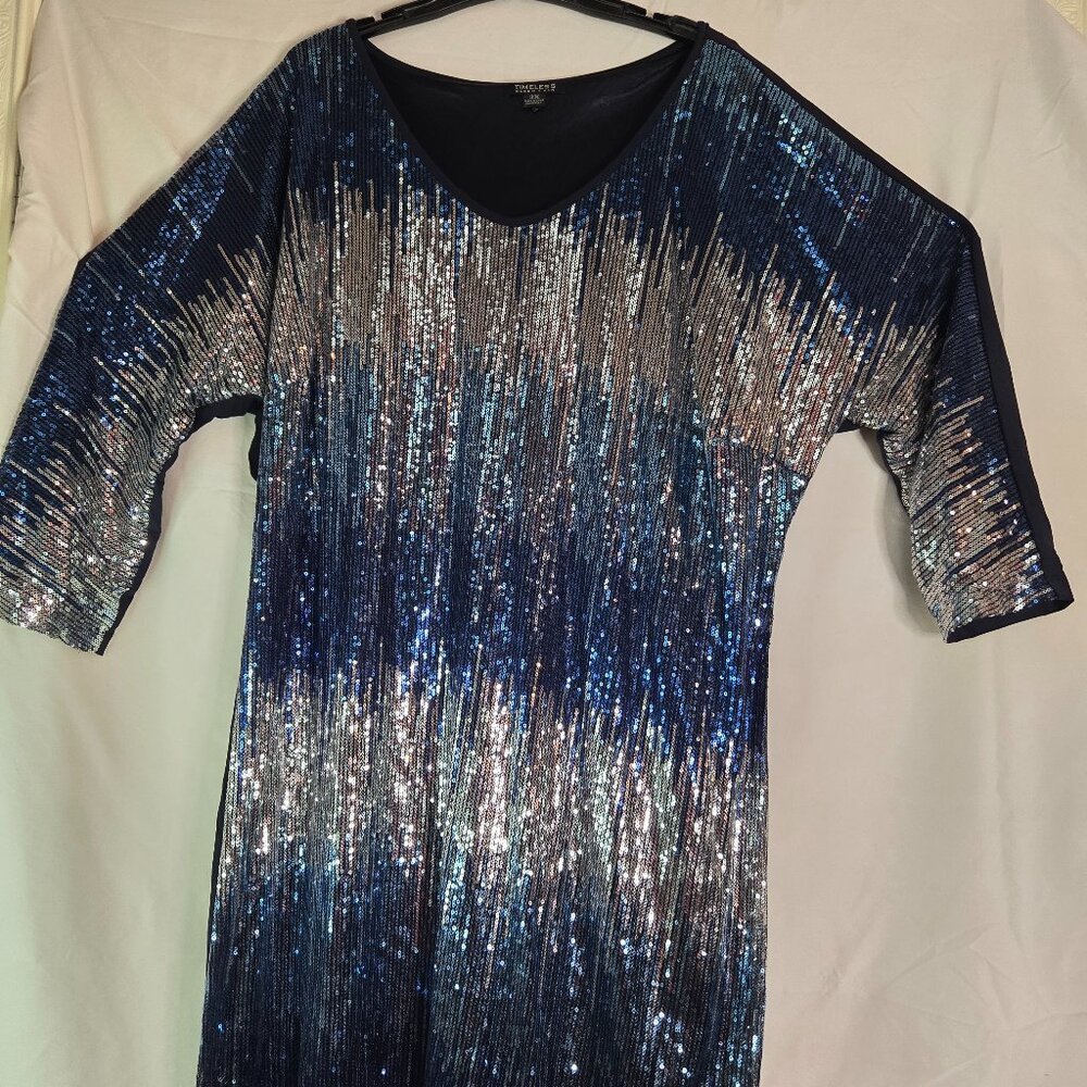 Sequins Blue and Silver Top